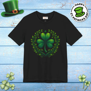Irish Clover Short Sleeve Tee - Shamrock Print - Dipaliz - T-shirt