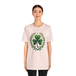 Irish Clover Short Sleeve Tee - Shamrock Print - Dipaliz - T-shirt