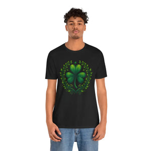 Irish Clover Short Sleeve Tee - Shamrock Print - Dipaliz - T-shirt