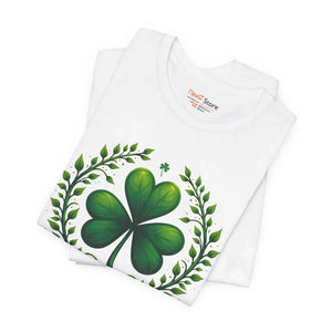 Irish Clover Short Sleeve Tee - Shamrock Print - Dipaliz - T-shirt