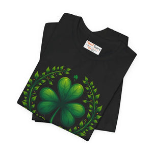 Irish Clover Short Sleeve Tee - Shamrock Print - Dipaliz - T-shirt
