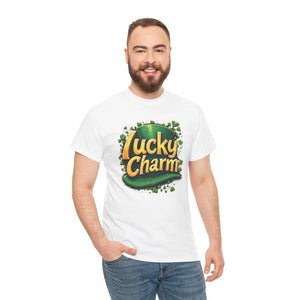Lucky Charm Heavy Cotton Tee - St Patricks Day Graphic - Dipaliz - T-shirts