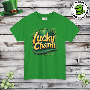 Lucky Charm Heavy Cotton Tee - St Patricks Day Graphic - Dipaliz - T-shirts