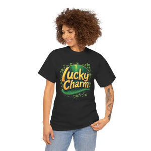 Lucky Charm Heavy Cotton Tee - St Patricks Day Graphic - Dipaliz - T-shirts
