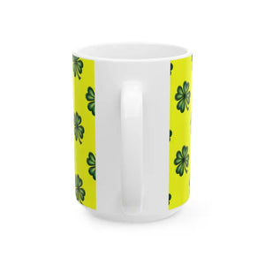 Lucky Irish Clover Ceramic Mug - Vibrant Morning Coffee Cup - Dipaliz - Mugs