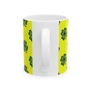 Lucky Irish Clover Ceramic Mug - Vibrant Morning Coffee Cup - Dipaliz - Mugs