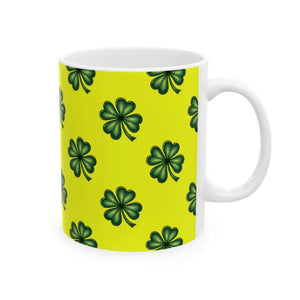 Lucky Irish Clover Ceramic Mug - Vibrant Morning Coffee Cup - Dipaliz - Mugs