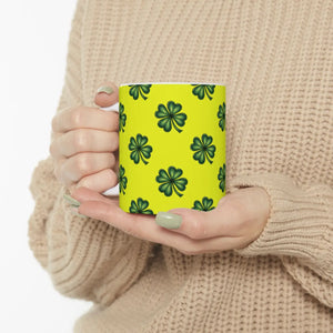 Lucky Irish Clover Ceramic Mug - Glossy Drinkware - Dipaliz - Mugs