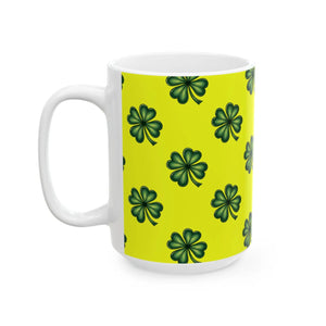Lucky Irish Clover Ceramic Mug - Glossy Drinkware - Dipaliz - Mugs