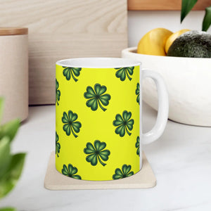 Lucky Irish Clover Ceramic Mug - Glossy Drinkware - Dipaliz - Mugs