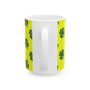 Lucky Irish Clover Ceramic Mug - Glossy Drinkware - Dipaliz - Mugs