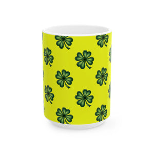 Lucky Irish Clover Ceramic Mug - Glossy Drinkware - Dipaliz - Mugs