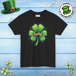 Epic Heavy Cotton Tee Shamrock Design Unisex Top - Dipaliz - Black / s - T-shirts