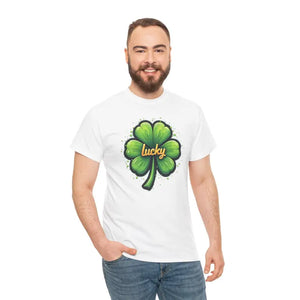 Epic Heavy Cotton Tee Shamrock Design Unisex Top - Dipaliz - T-shirts