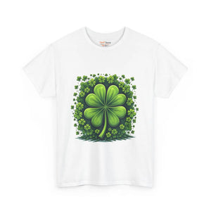 Lucky Clover Heavy Cotton Tee - Irish Magic Style - Dipaliz - T-shirts