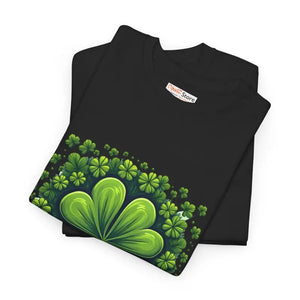 Lucky Clover Heavy Cotton Tee - Irish Magic Style - Dipaliz - T-shirts