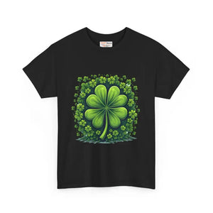 Lucky Clover Heavy Cotton Tee - Irish Magic Style - Dipaliz - T-shirts