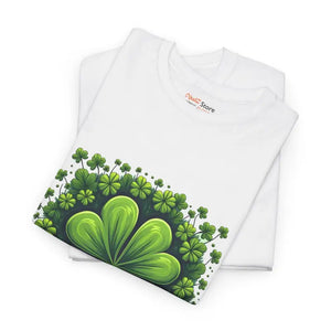 Lucky Clover Heavy Cotton Tee - Irish Magic Style - Dipaliz - T-shirts