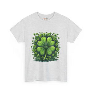 Lucky Clover Heavy Cotton Tee - Irish Magic Style - Dipaliz - T-shirts