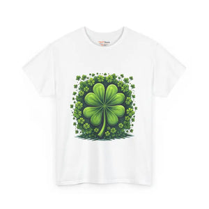 Lucky Clover Heavy Cotton Tee - Irish Magic Style - Dipaliz - T-shirts