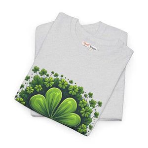 Lucky Clover Heavy Cotton Tee - Irish Magic Style - Dipaliz - T-shirts