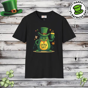 Lucky Day Unisex Softstyle Tee - St Patricks Celebration - Dipaliz - Xs / Black - T-shirts