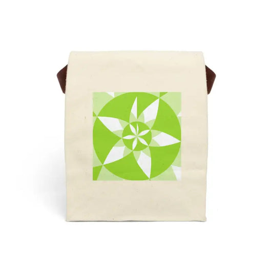 Lunch Bag Style Upgrade: Green Abstract Canvas Magic - Bags