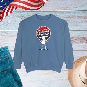 Lux Comfort Unisex Garment-dyed Sweatshirt - Color-blast Fleece - Dipaliz - Blue Jean / s - Sweatshirts