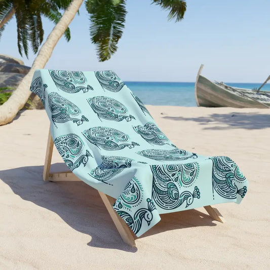 Ultimate Peacock Pattern Beach Towel: Luxe & Absorbent! - 36’’ × 72’’ Home Decor