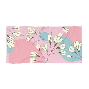 Pink Pastel Beach Towel Cotton Loop Backing - Dipaliz - Towels