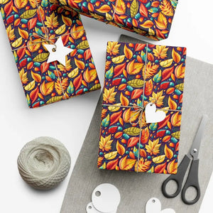 Autumn Leaves Gift Wrap Papers - Cozy Fall Magic - Dipaliz - 30’’ x 72’’ / Matte - Wrapping Paper