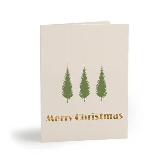 Luxe Holiday Greeting Cards to Spread Merry Christmas Wishes - 8 Pcs / Matte / 4.25” x 5.5” Paper Products