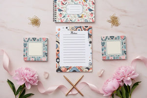 Luxe Pink Marble Flat Lay