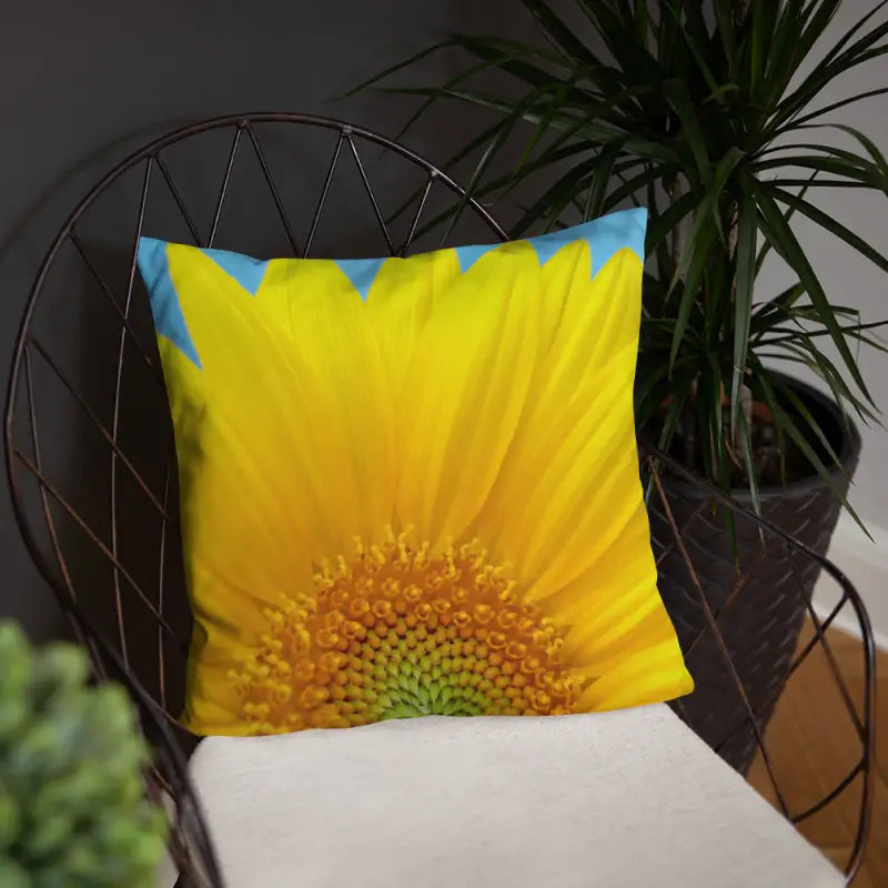 Luxe Sunflower Bliss Throw Pillow with Insert Included - Home Decor