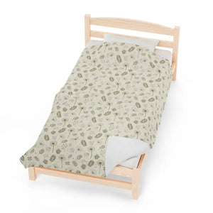 Velveteen Blanket - Luxe Dandelions Cozy Throw - Dipaliz - Blankets