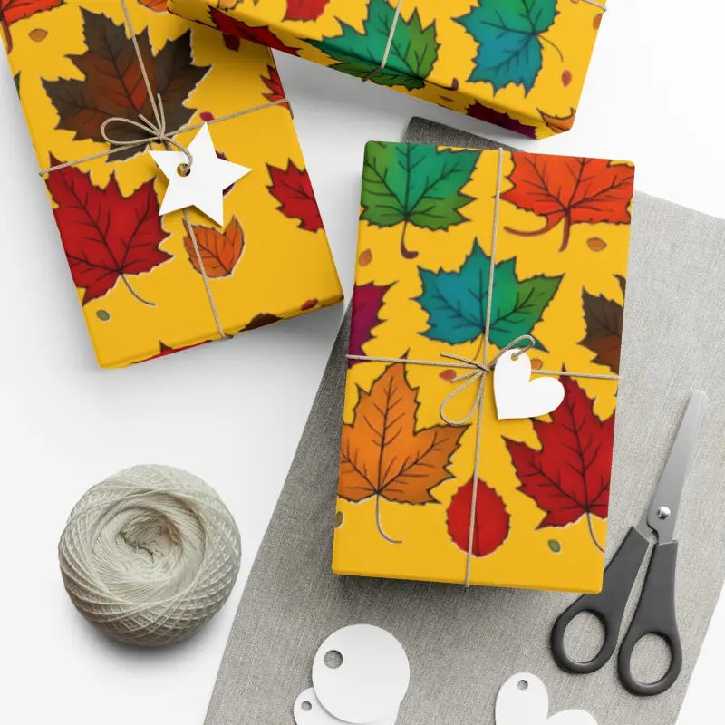 Elevate your Gifts with Luxurious Autumn Leaves Wrap - 30’’ x 144’’ / Matte Home Decor