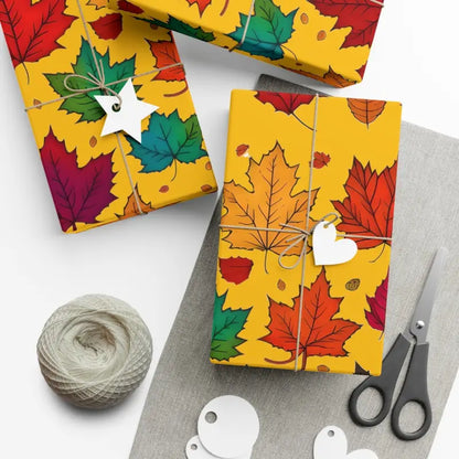 Elevate your Gifts with Luxurious Autumn Leaves Wrap - 30’’ x 20’’ / Matte Home Decor