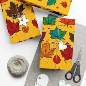 Gift Wrap Papers Autumn Leaves Eco-friendly Sustainable - Dipaliz - 30’’ x 72’’ / Matte - Wrapping Paper