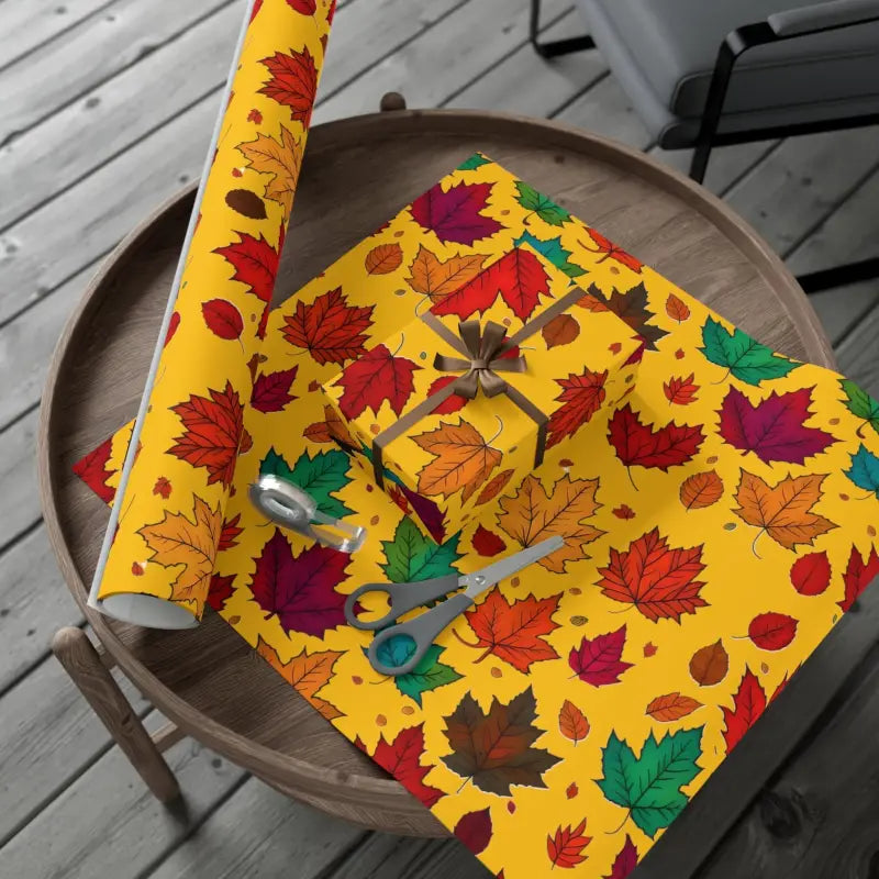 Elevate your Gifts with Luxurious Autumn Leaves Wrap - Home Decor