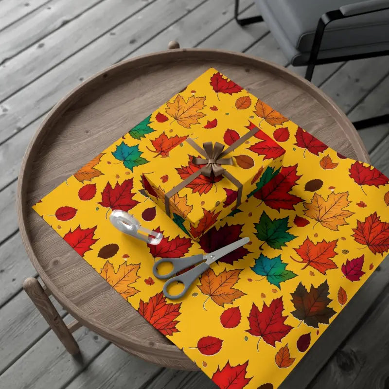 Elevate your Gifts with Luxurious Autumn Leaves Wrap - Home Decor