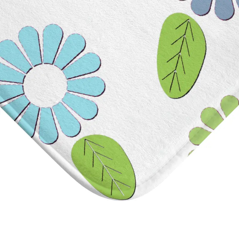 Cozy Bath Mat with Colorful Flowers: Elevate your Bathroom Decor - Home