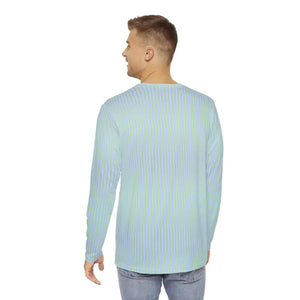 Long Sleeve Aop Tee - Blue Green Stripes Comfort - Dipaliz - T-shirts