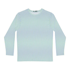 Long Sleeve Aop Tee - Blue Green Stripes Comfort - Dipaliz - T-shirts
