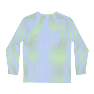 Long Sleeve Aop Tee - Blue Green Stripes Comfort - Dipaliz - T-shirts