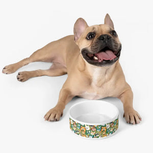 Dog Print Pet Bowl - Chic Luxury Dining - Dipaliz - 16oz - Bowls Feeders & Waterers