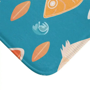 Fish Pattern Bath Mat - Soft Vibrant Aquatic Design - Dipaliz - Mats & Rugs