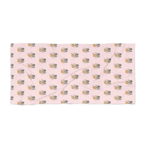 Luxury Beach Towel - Plush Polyester Floral Design - Dipaliz - Towels