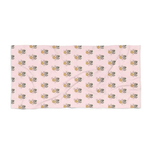 Luxury Beach Towel - Plush Polyester Floral Design - Dipaliz - Towels