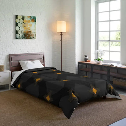 Wrap Up in Cozy Luxury with Unique Gold Pattern Comforter - Home Decor