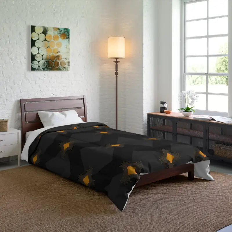 Wrap Up in Cozy Luxury with Unique Gold Pattern Comforter - Home Decor